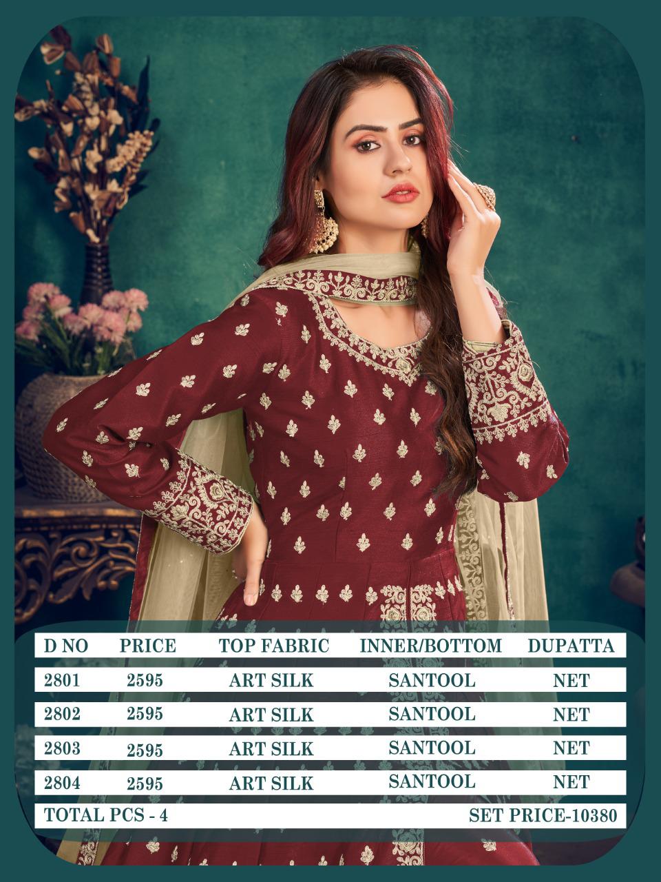 Aanaya Vol 128 By Twisha Art Silk Dress Material Catalog